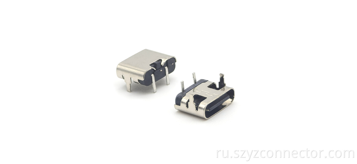 USB-разъем типа c, черный type c usb connector black